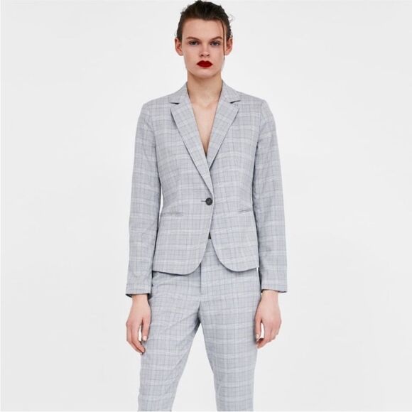 Zara Women’s Blazer with Classic Check Pattern Size 4 - Picture 7 of 7